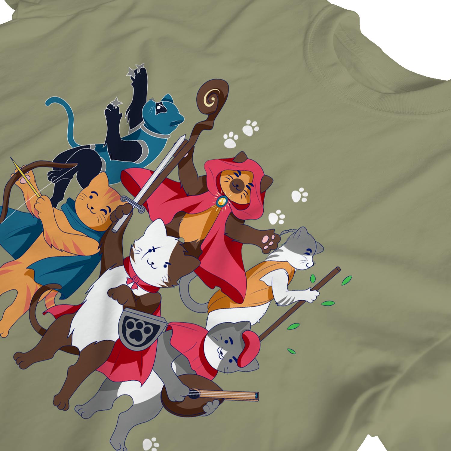 1Tee Damen Dungeons & Cats T-Shirt - Bild 23 von 25