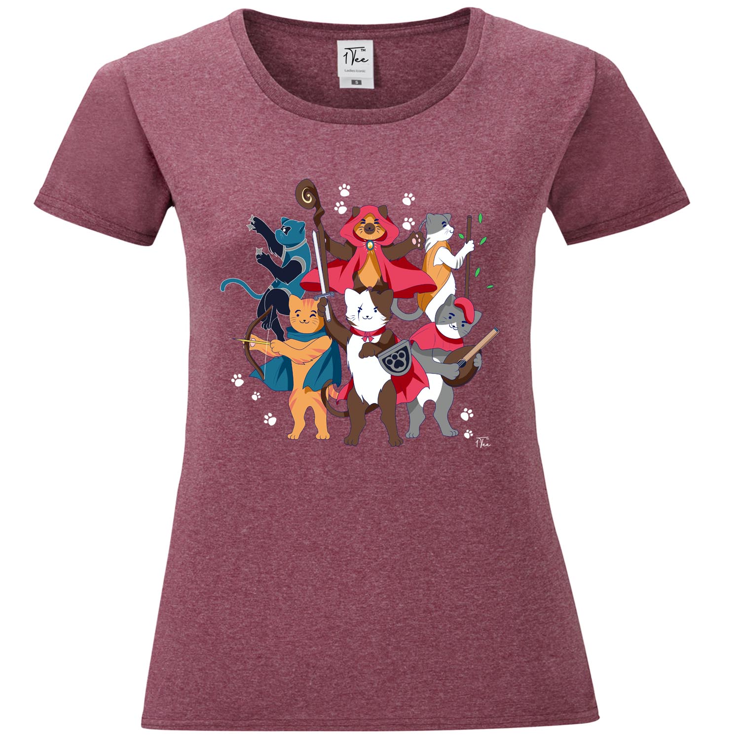 1Tee Damen Dungeons & Cats T-Shirt - Bild 12 von 25