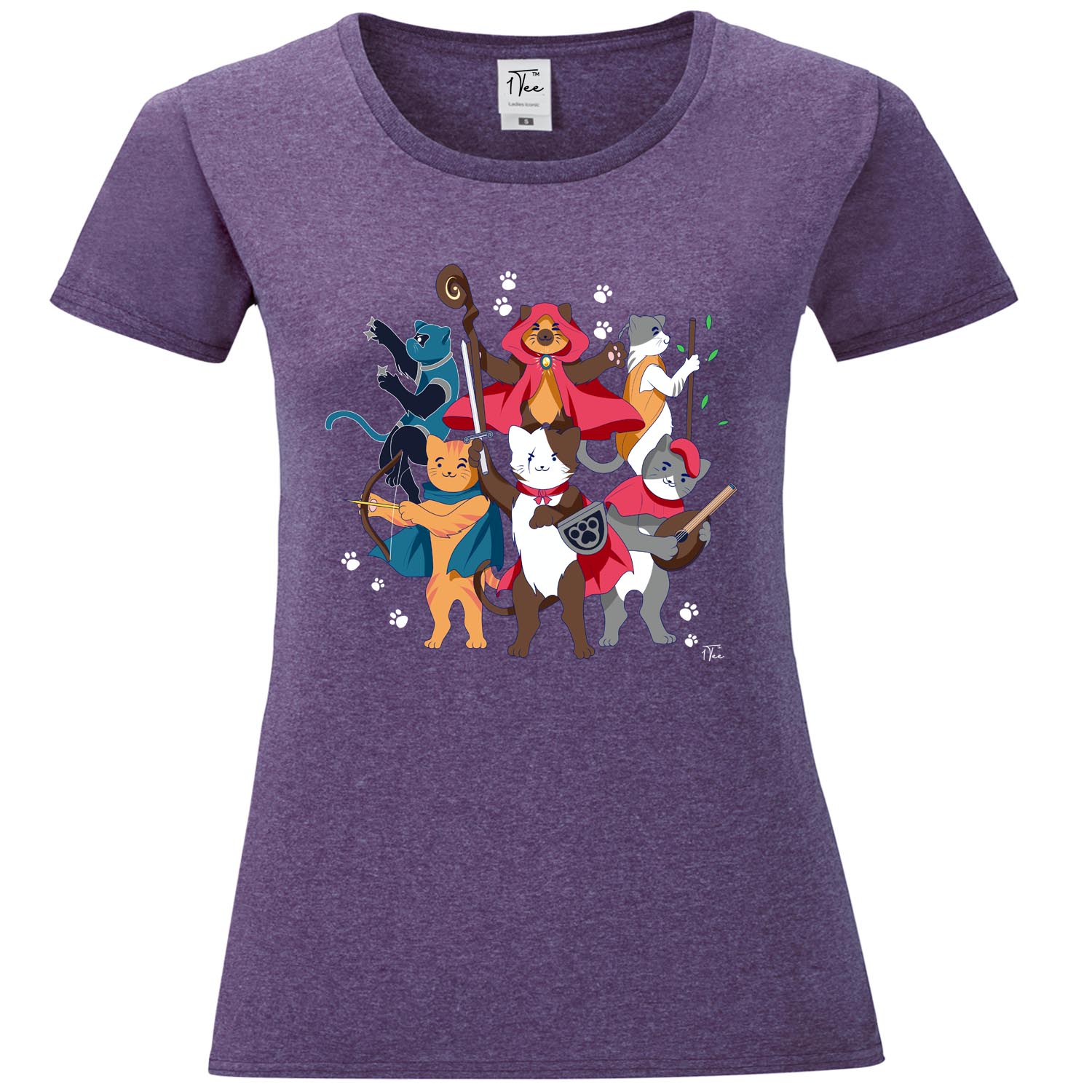 1Tee Damen Dungeons & Cats T-Shirt - Bild 17 von 25