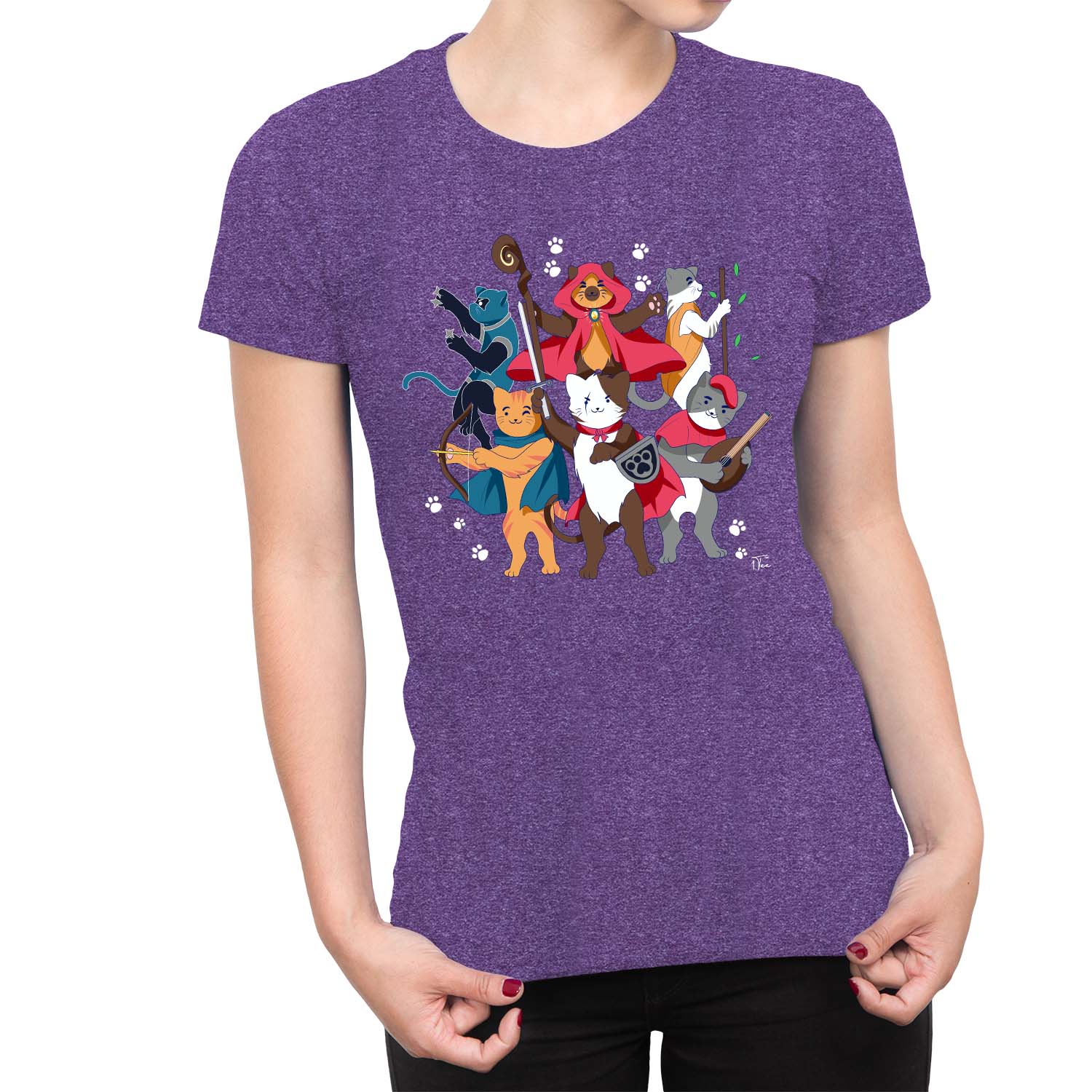 1Tee Damen Dungeons & Cats T-Shirt - Bild 16 von 25