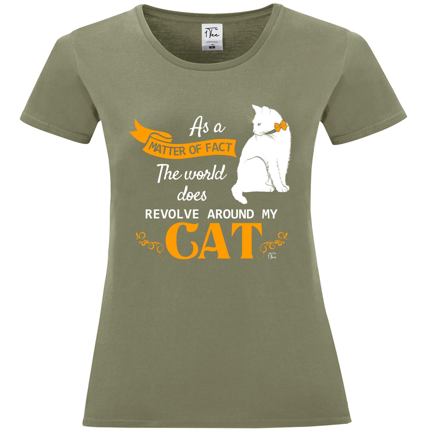 1Tee Damen T-Shirt As A Matter Of Fact The World Does Revolve Around My Cat - Bild 22 von 25