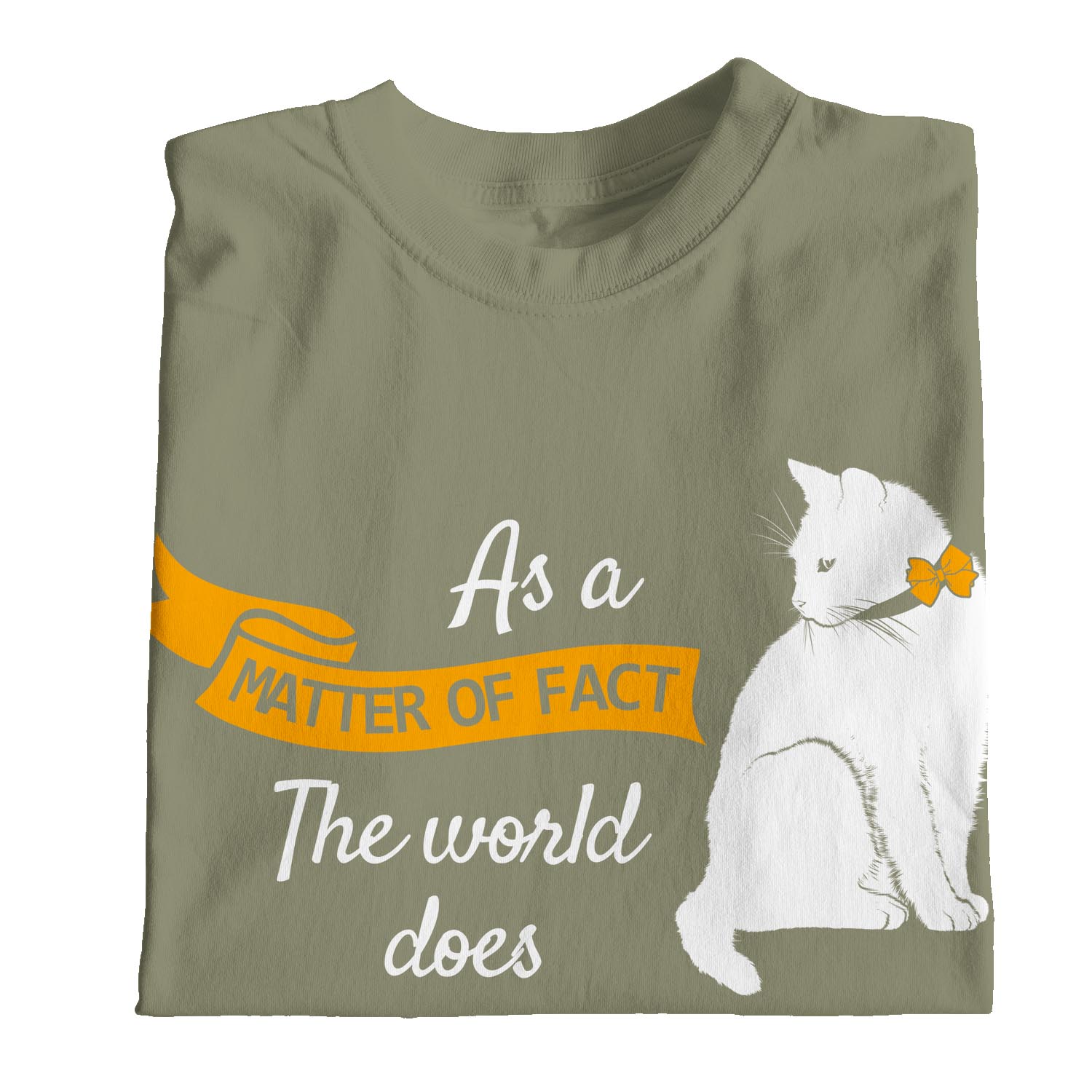 1Tee Damen T-Shirt As A Matter Of Fact The World Does Revolve Around My Cat - Bild 24 von 25