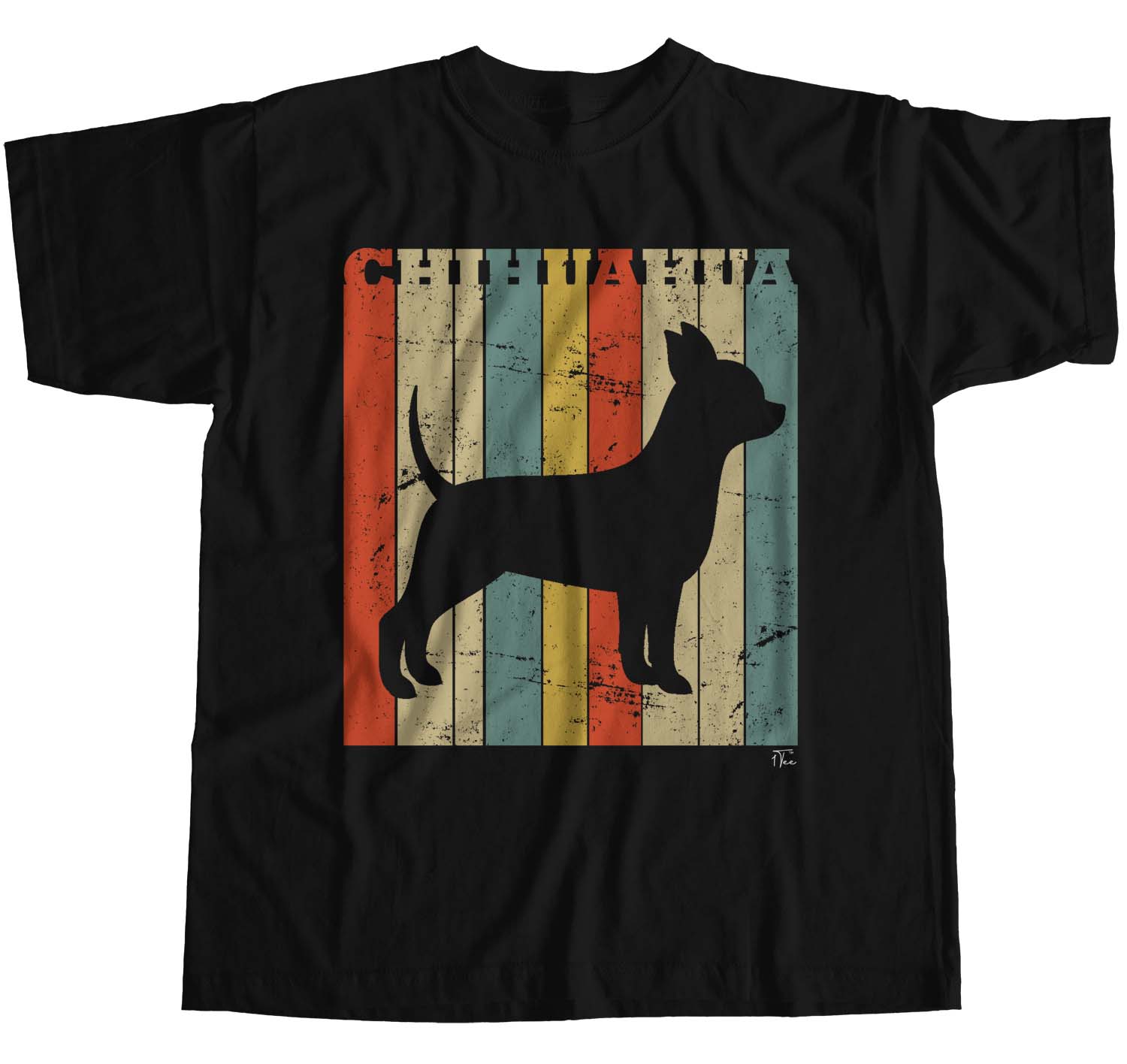 1 T-Shirt Damen lose Passform Chihuahua Hunderasse - bunt Retro - Bild 7 von 15