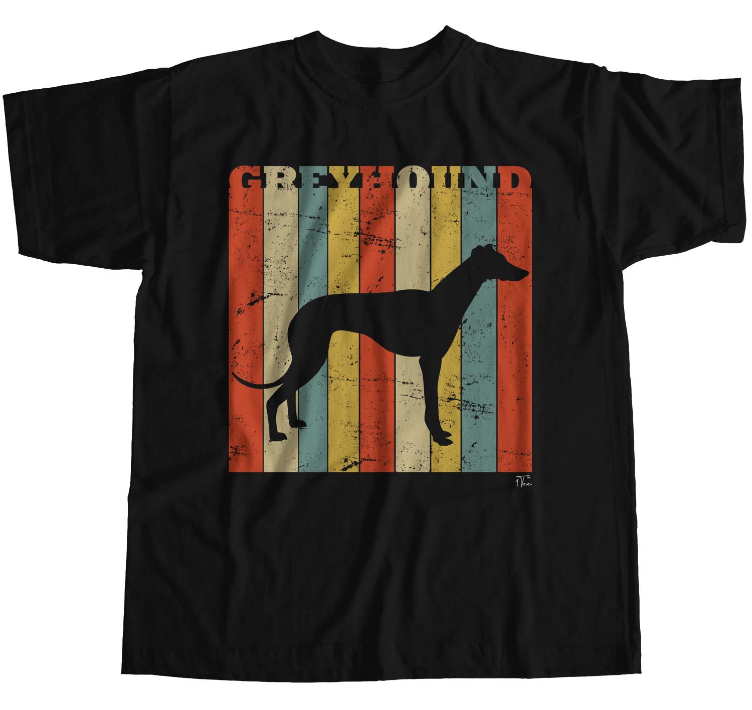 1Tee Womens Loose Fit Greyhound Dog Breed Colourful Retro TShirt eBay