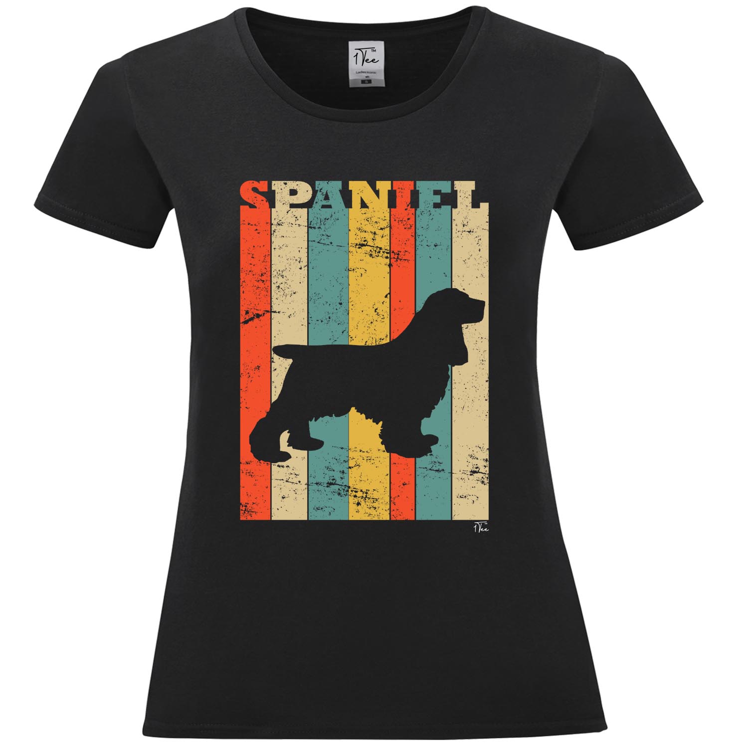 1tee Womens Spaniel Dog Breed Colourful Retro T Shirt Ebay