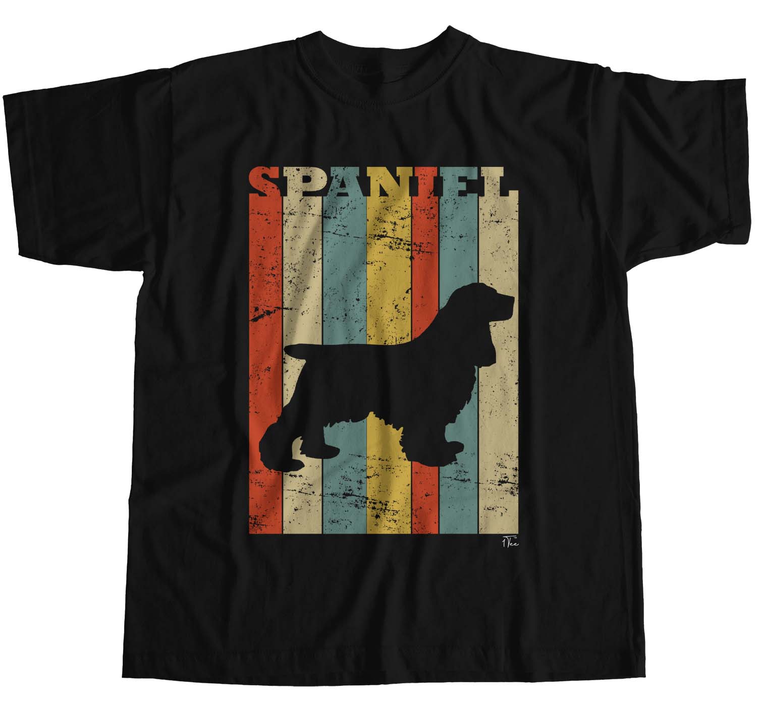 1Tee Womens Loose Fit Spaniel Dog Breed - Colourful Retro T-Shirt