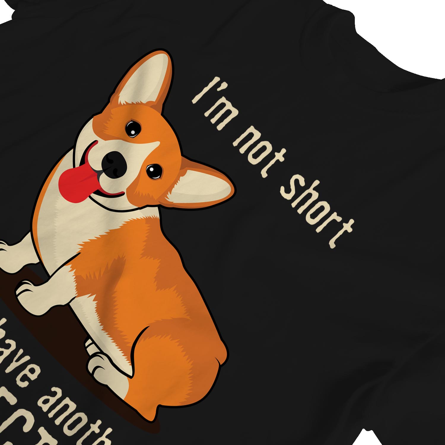 1Tee Womens Loose Fit I/'m Not Short I Just Have Perspective Corgi Dog T-Shirt
