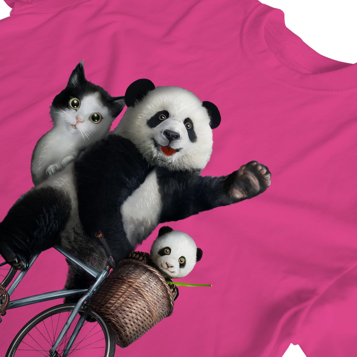 Panda on a Bicycle Women's T-Shirt