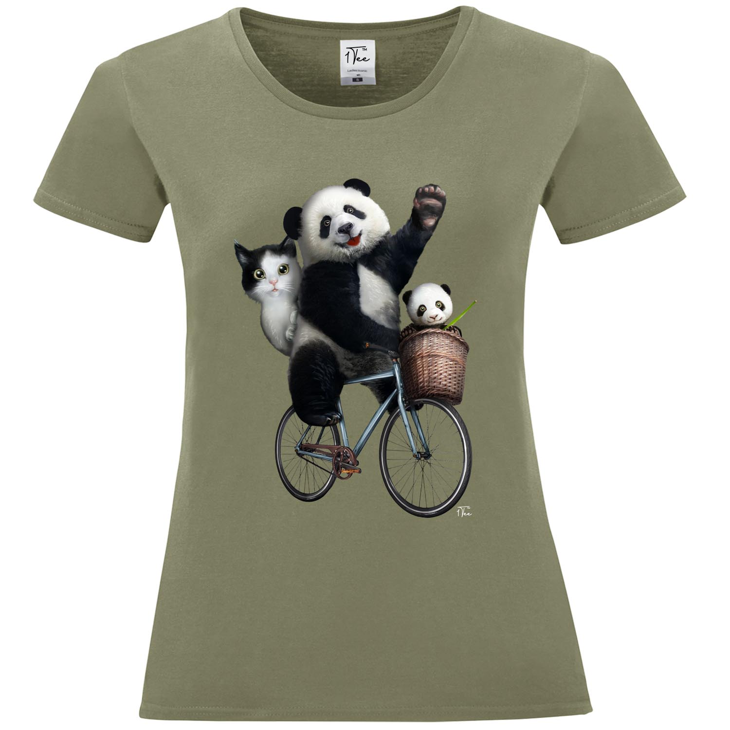 Panda on a Bicycle Women’s T-Shirt