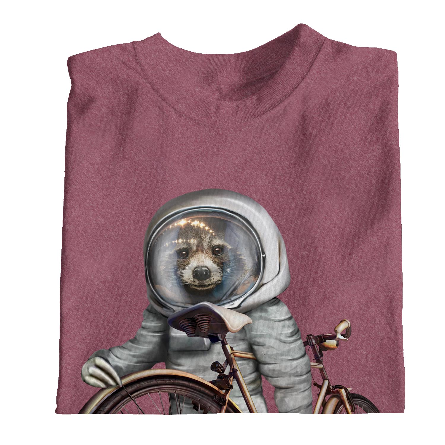 1Tee Damen T-Shirt Faultier Astronaut mit Fahrrad - Bild 9 von 25