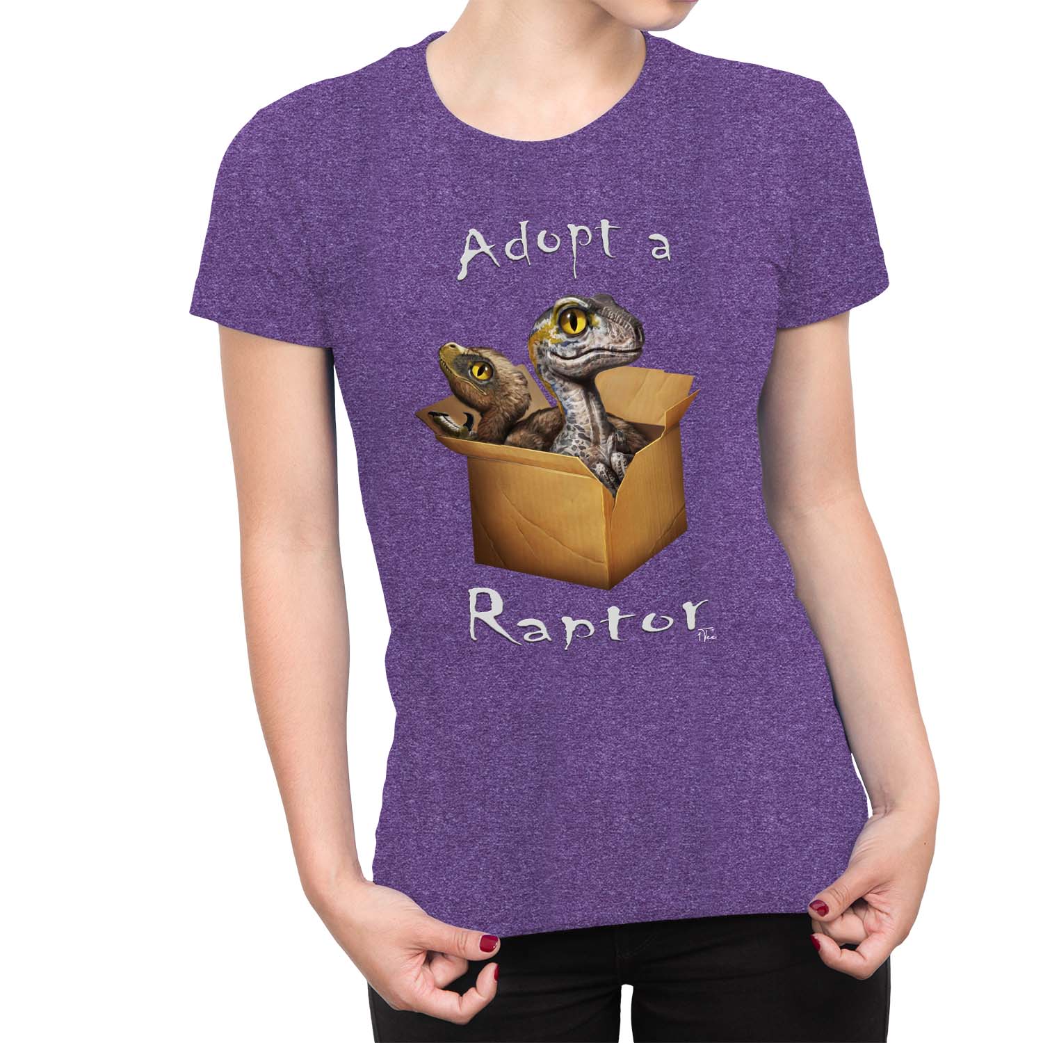 1Tee Damen Adopt A Raptor Dinosaurier T-Shirt - Bild 11 von 25