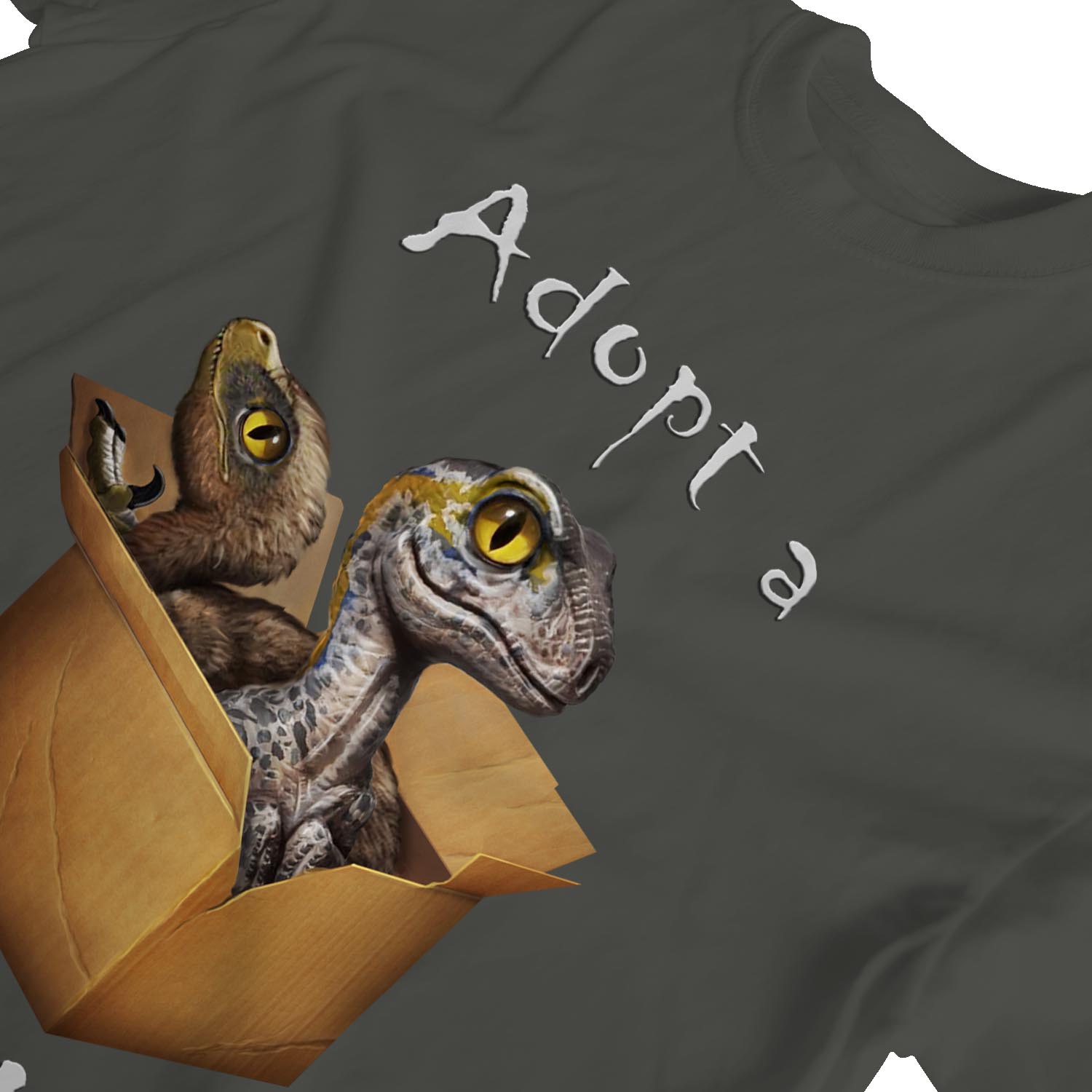 1Tee Damen Adopt A Raptor Dinosaurier T-Shirt - Bild 18 von 25