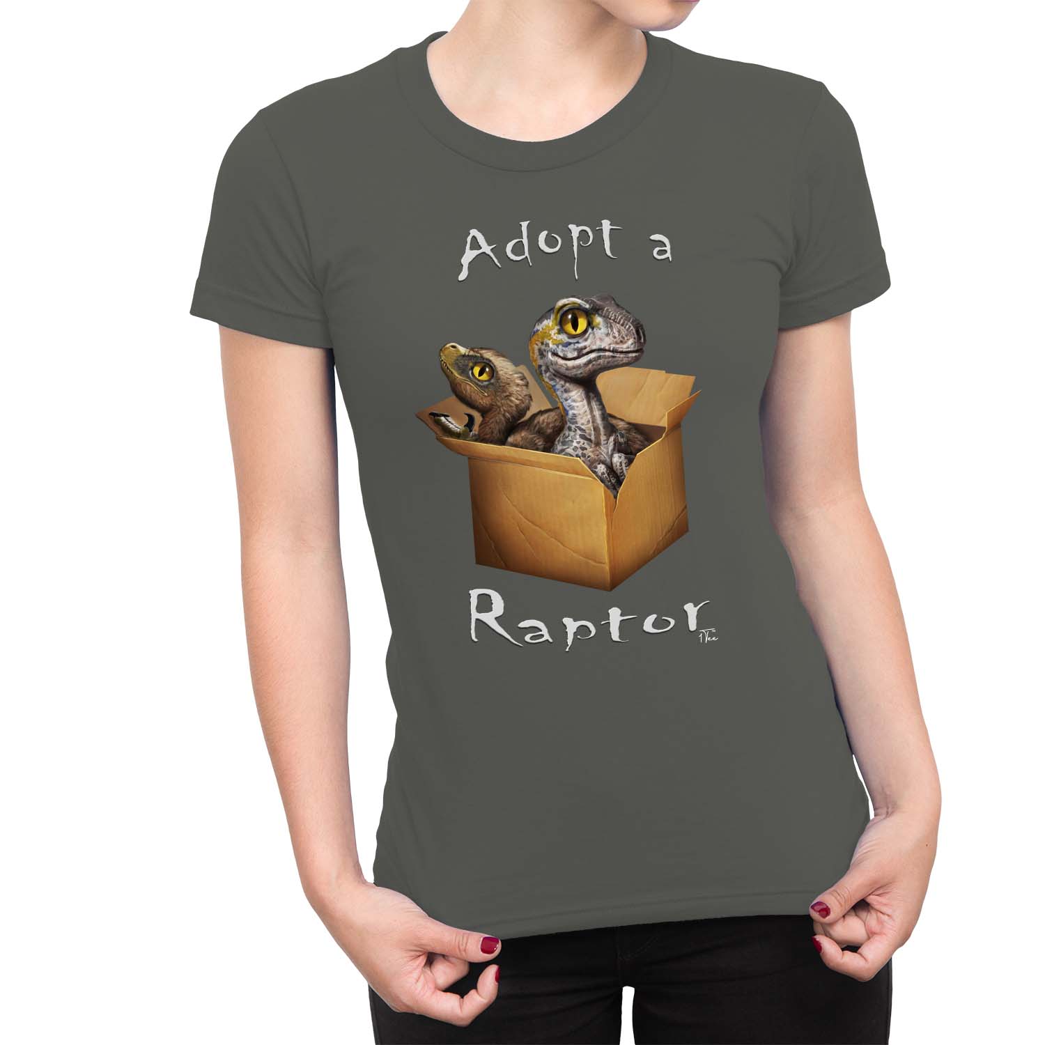 1Tee Damen Adopt A Raptor Dinosaurier T-Shirt - Bild 16 von 25