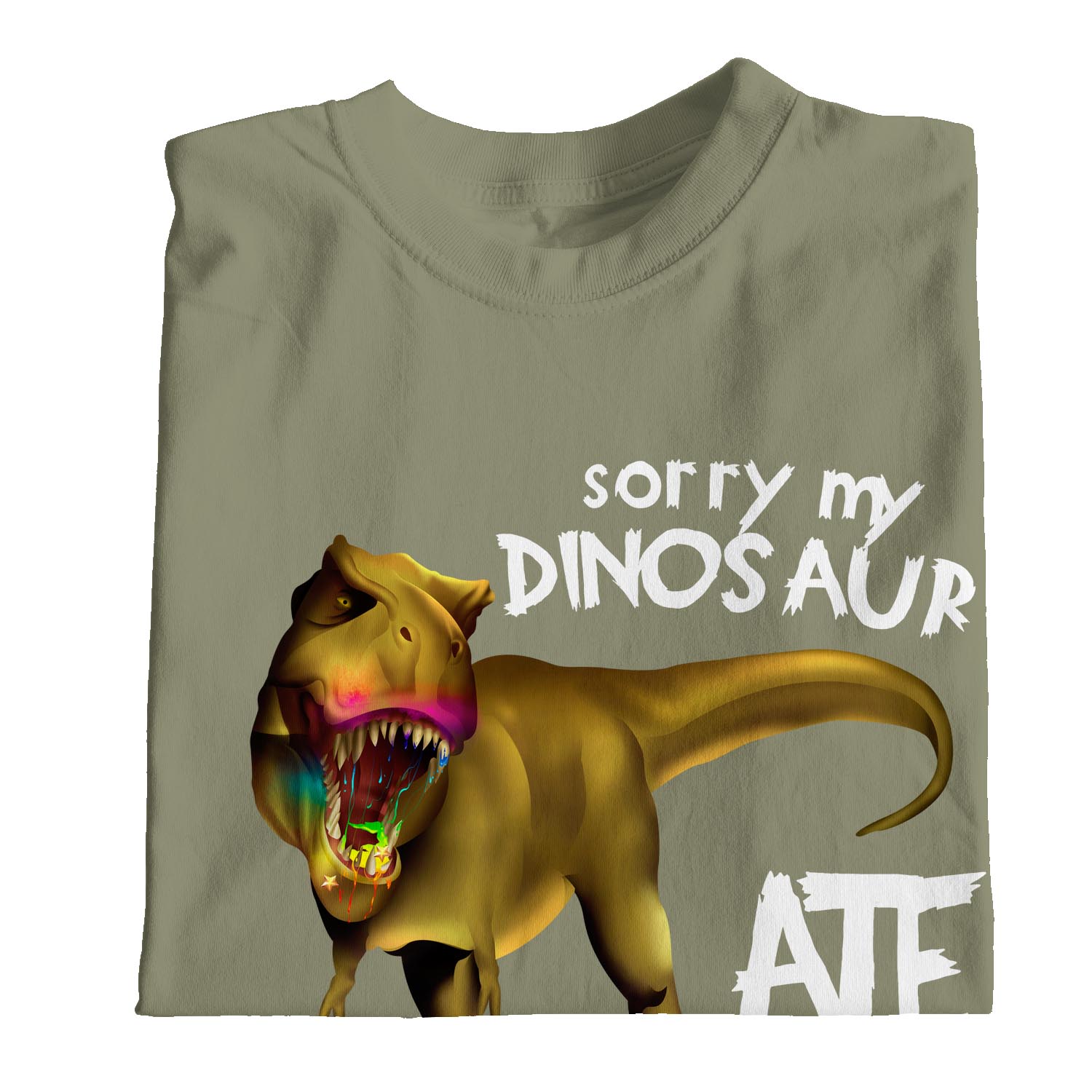 Camiseta 1Tee Sorry My Dinosaur Ate Your Unicorn para mujer - Imagen 24 de 25