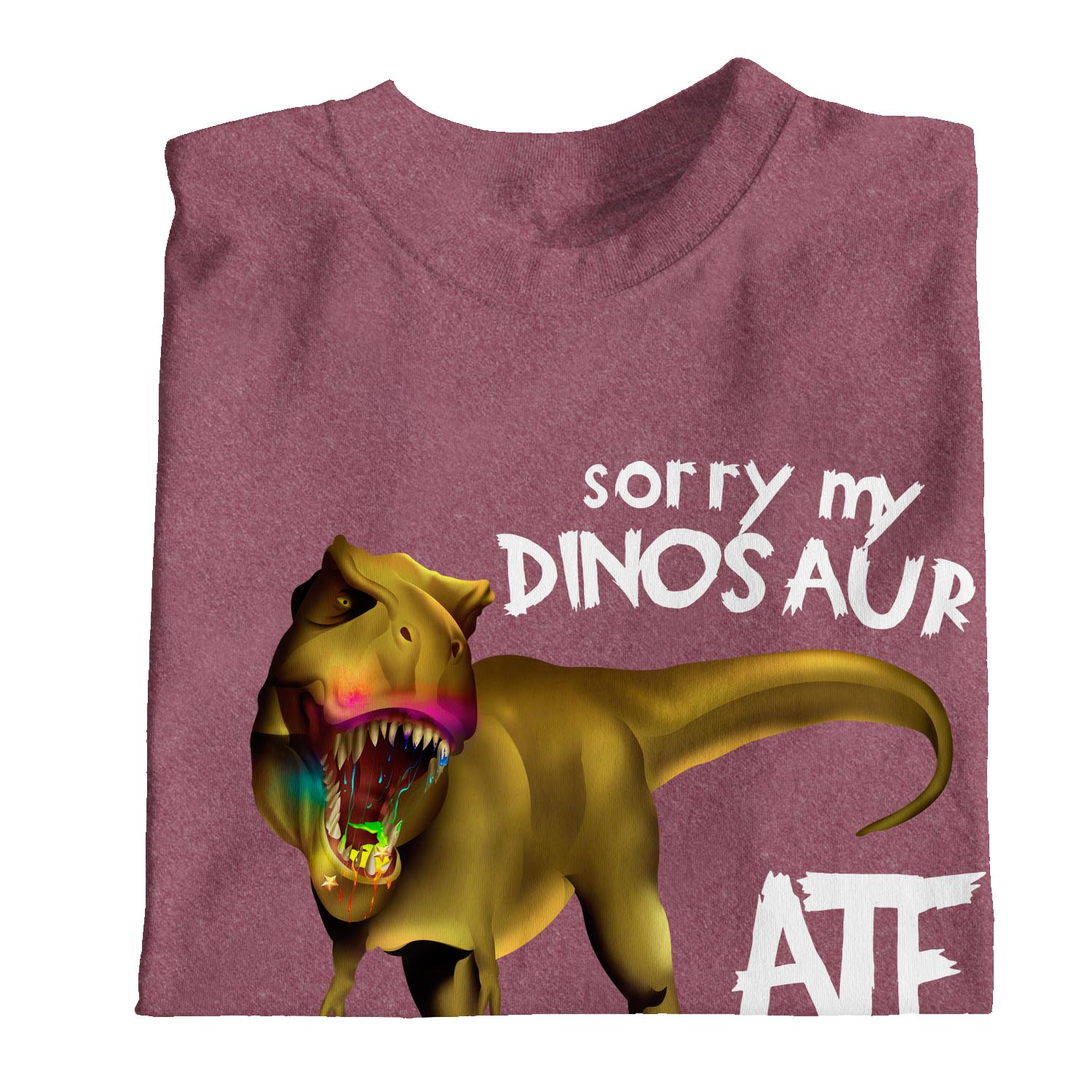 Camiseta 1Tee Sorry My Dinosaur Ate Your Unicorn para mujer - Imagen 9 de 25