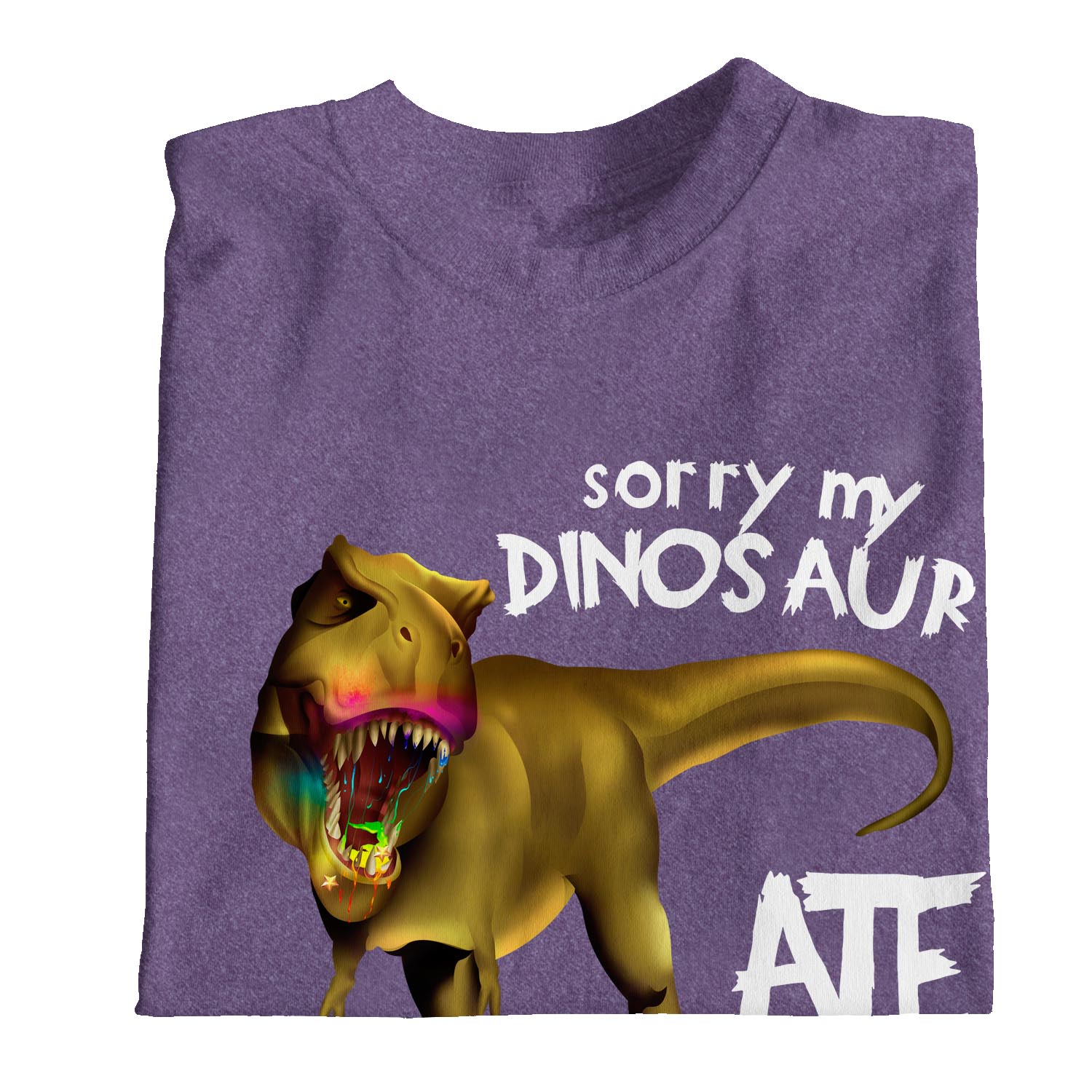 Camiseta 1Tee Sorry My Dinosaur Ate Your Unicorn para mujer - Imagen 14 de 25