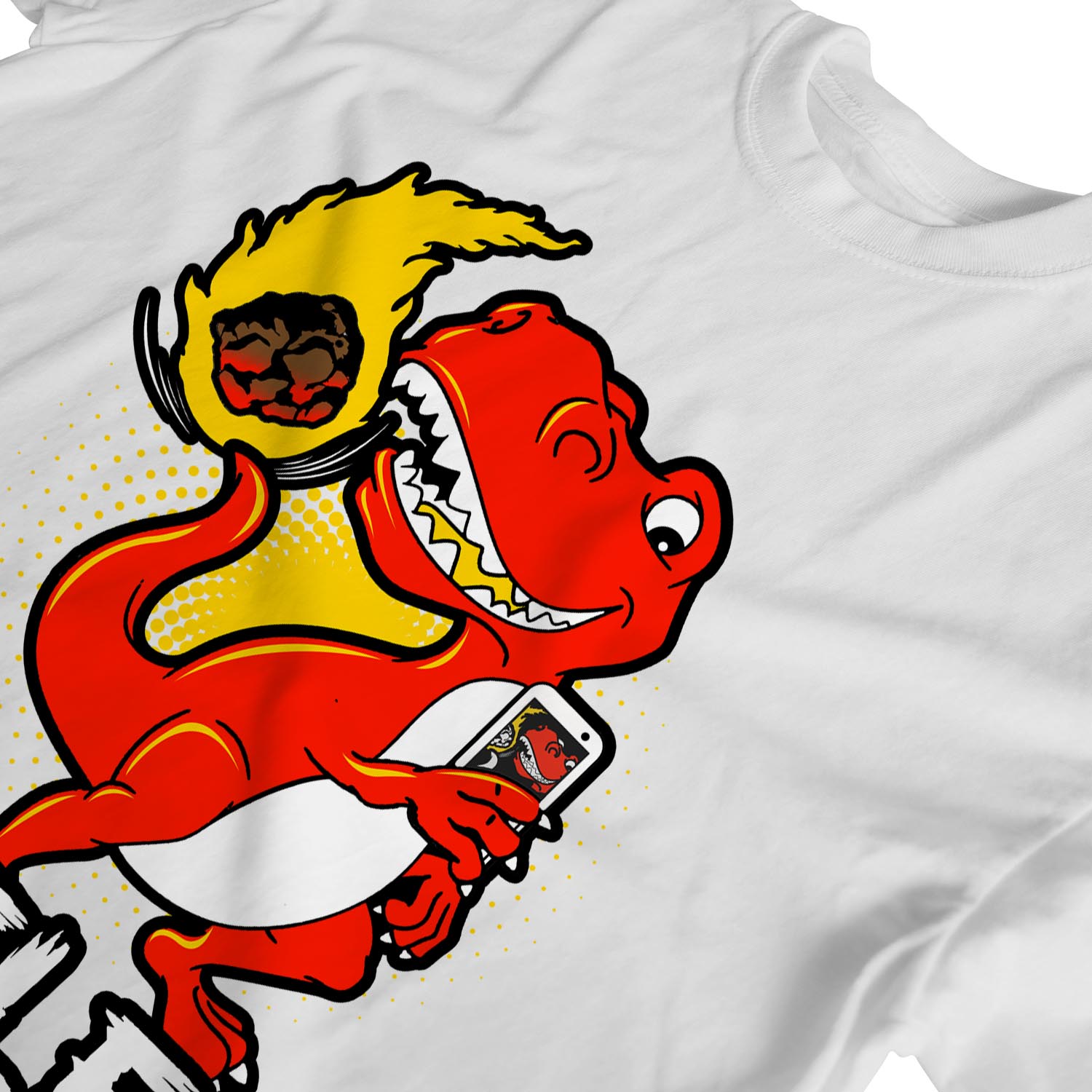 Camiseta selfie 1Tee de dinosaurio holgada para mujer - Imagen 13 de 15