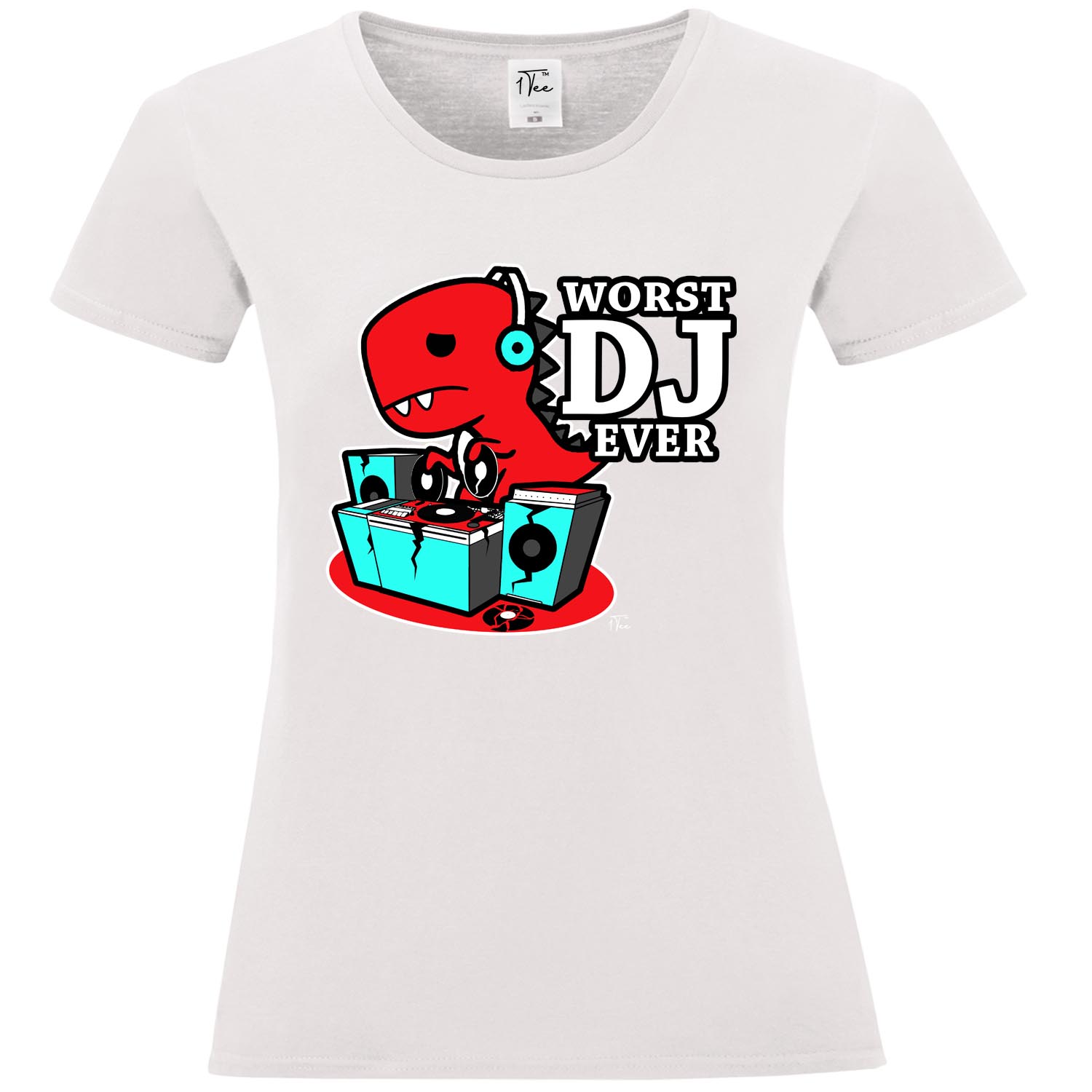 Camiseta de dinosaurio T-rex 1Tee para mujer peor DJ - Imagen 17 de 20