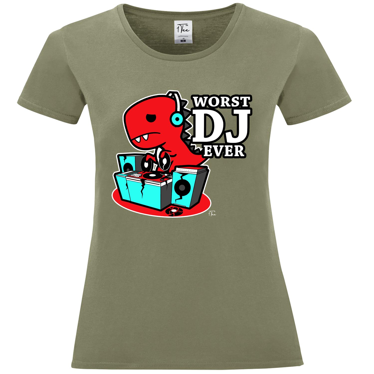 Camiseta de dinosaurio T-rex 1Tee para mujer peor DJ - Imagen 12 de 20