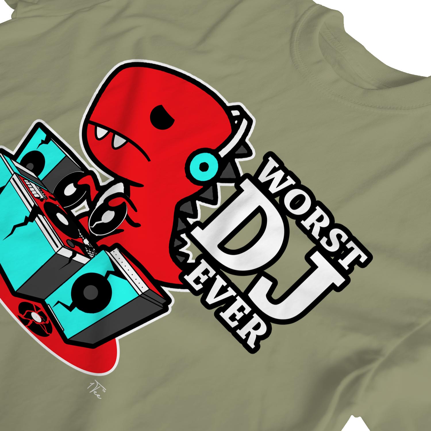 Camiseta de dinosaurio T-rex 1Tee para mujer peor DJ - Imagen 13 de 20