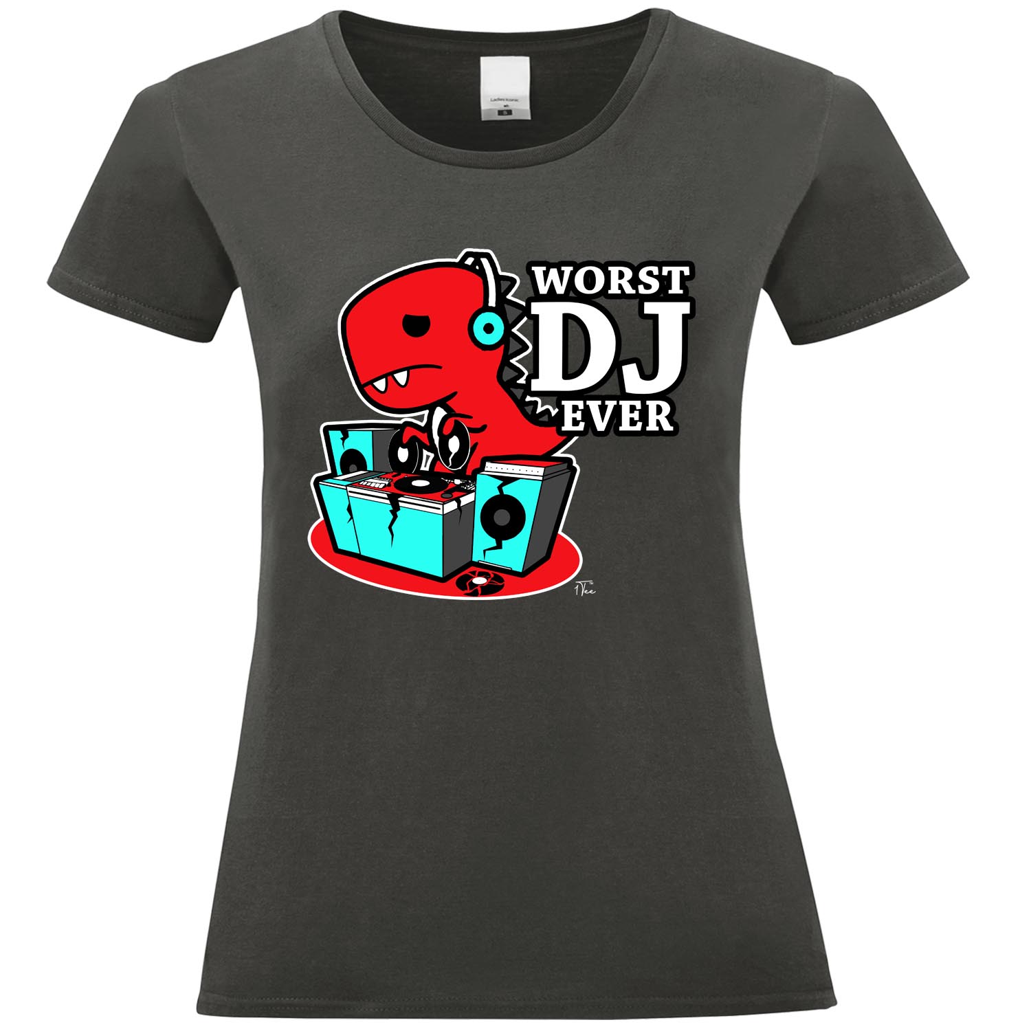 Camiseta de dinosaurio T-rex 1Tee para mujer peor DJ - Imagen 7 de 20