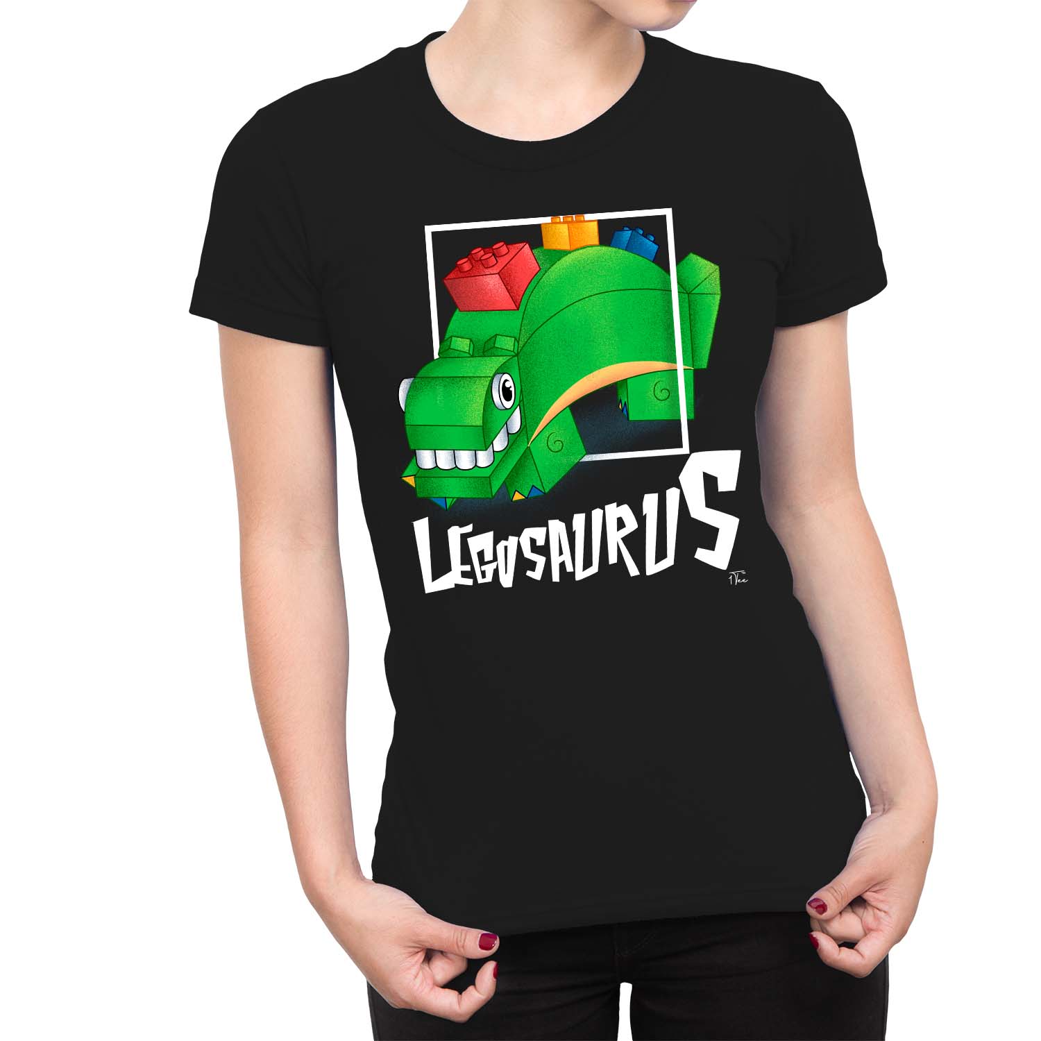 Camiseta 1Tee Mujer Legosaurus Dinosaurus - Imagen 6 de 15