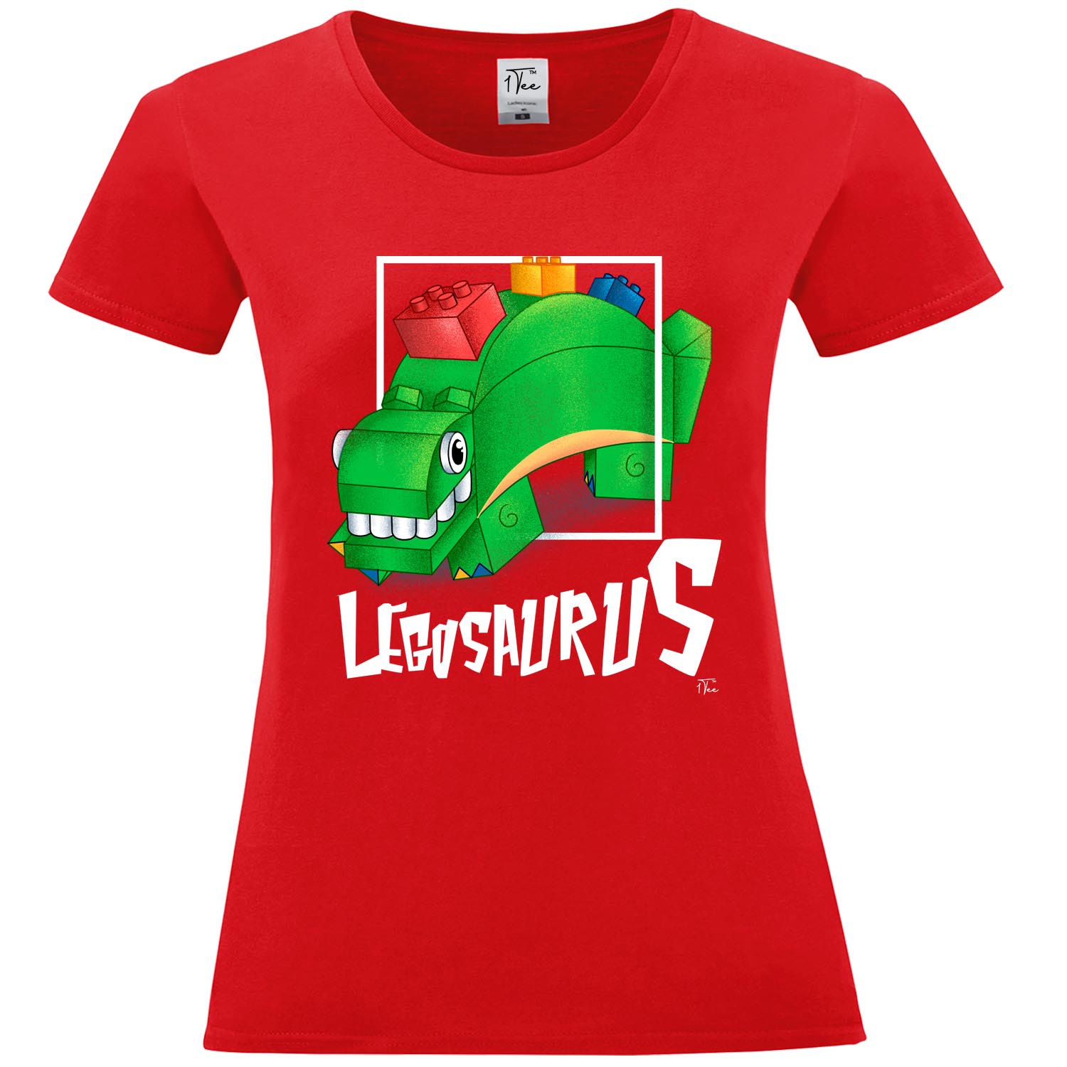 Camiseta 1Tee Mujer Legosaurus Dinosaurus - Imagen 12 de 15