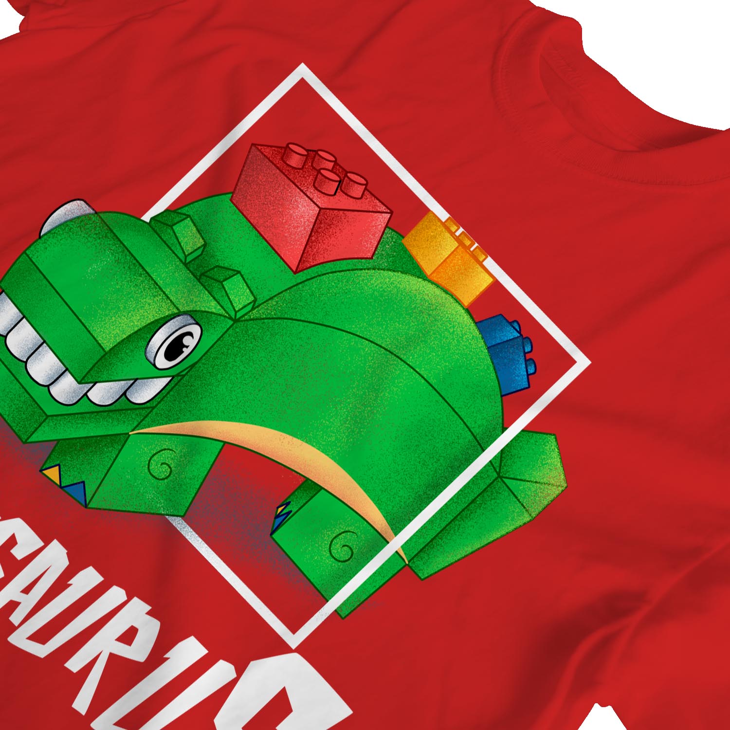 Camiseta 1Tee Mujer Legosaurus Dinosaurus - Imagen 13 de 15