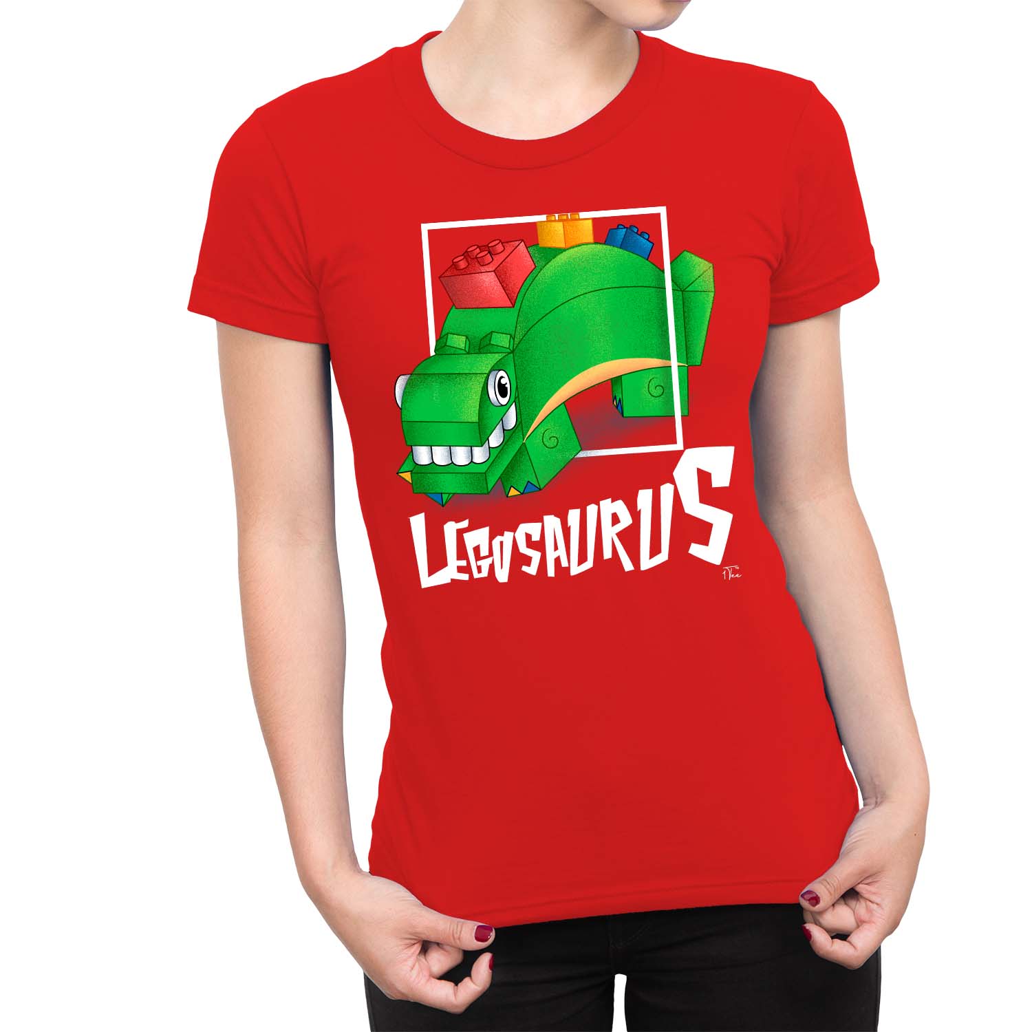 Camiseta 1Tee Mujer Legosaurus Dinosaurus - Imagen 11 de 15