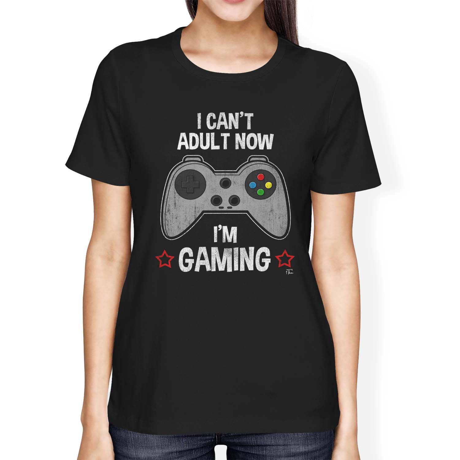 1Tee Womens Loose Fit I can't Adult Now, I'm Gaming T-Shirt