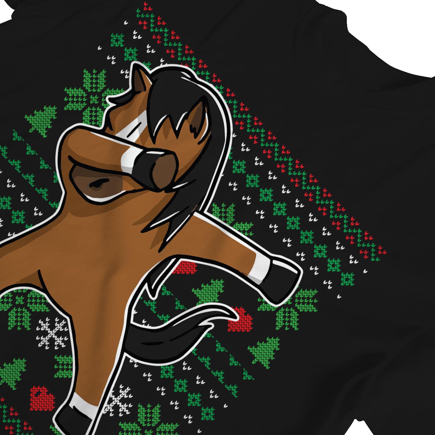 1Tee Damen T-Shirt Horse Dabbing Dab at Christmas - Bild 8 von 25