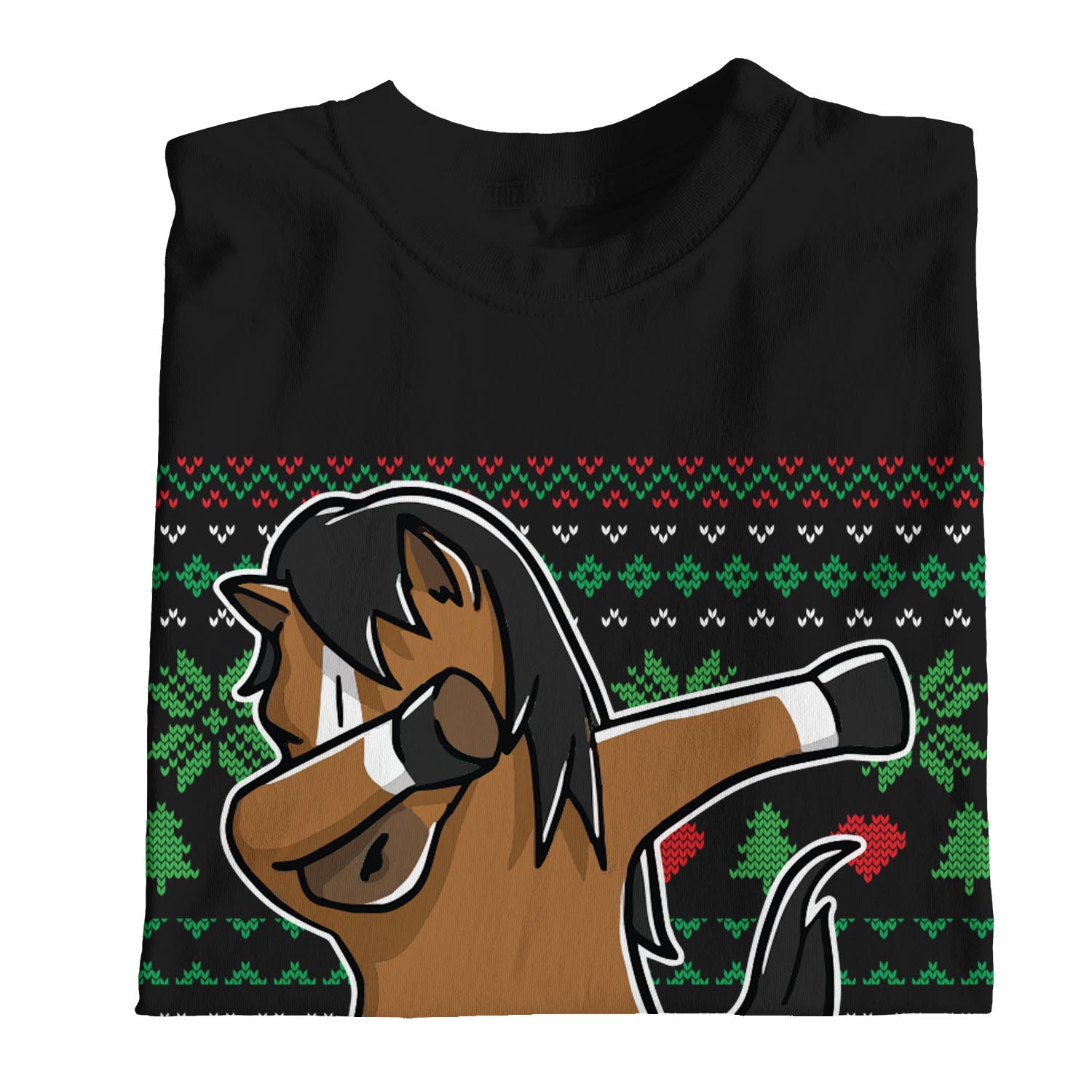 1Tee Damen T-Shirt Horse Dabbing Dab at Christmas - Bild 9 von 25