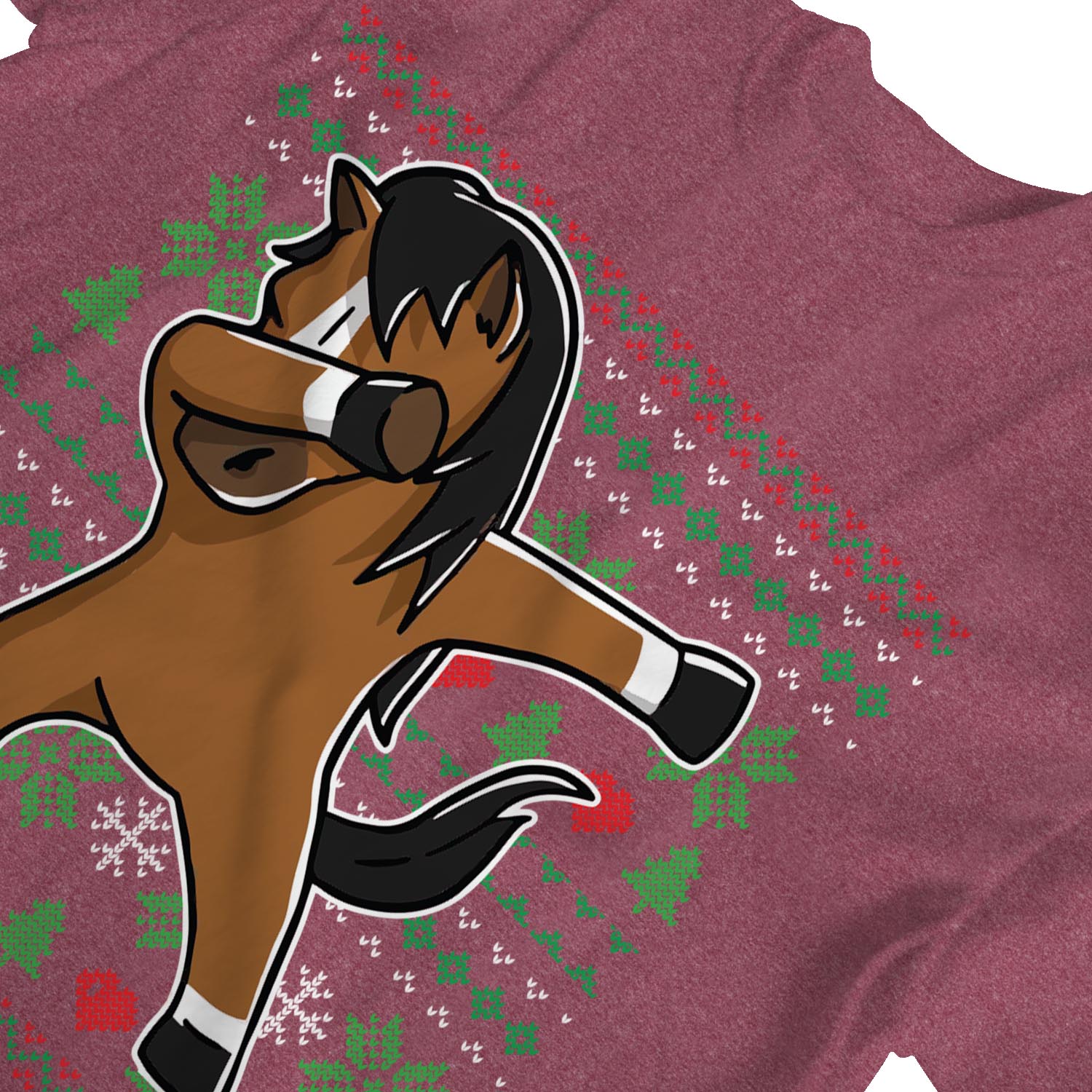 1Tee Damen T-Shirt Horse Dabbing Dab at Christmas - Bild 13 von 25