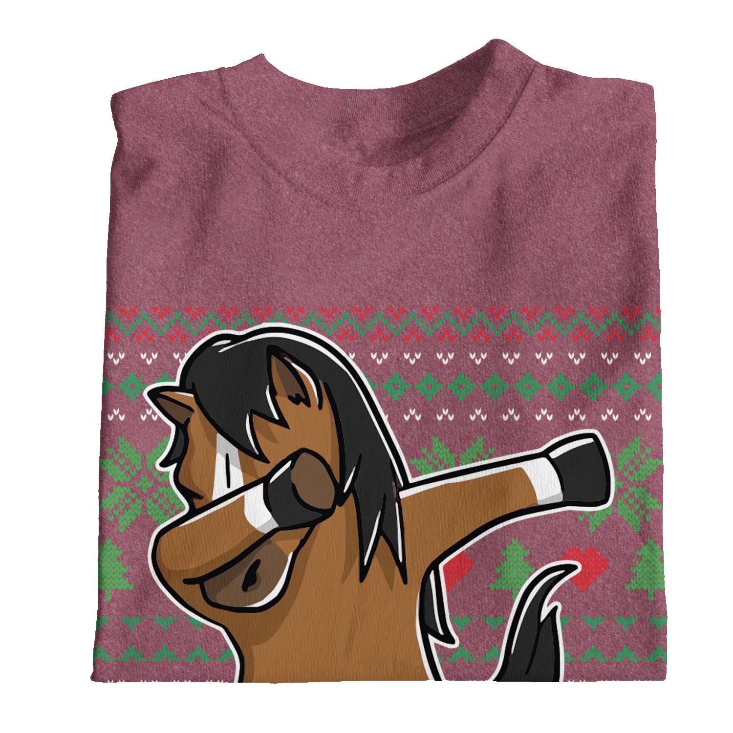 1Tee Damen T-Shirt Horse Dabbing Dab at Christmas - Bild 14 von 25