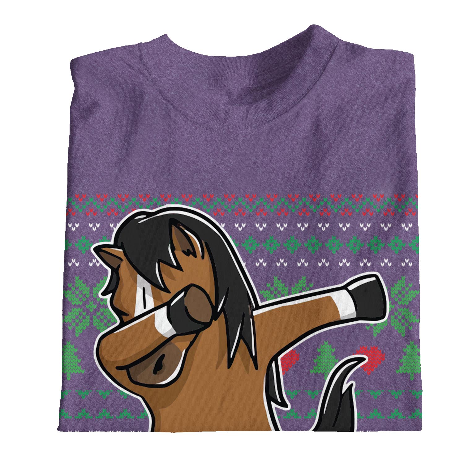 1Tee Damen T-Shirt Horse Dabbing Dab at Christmas - Bild 19 von 25