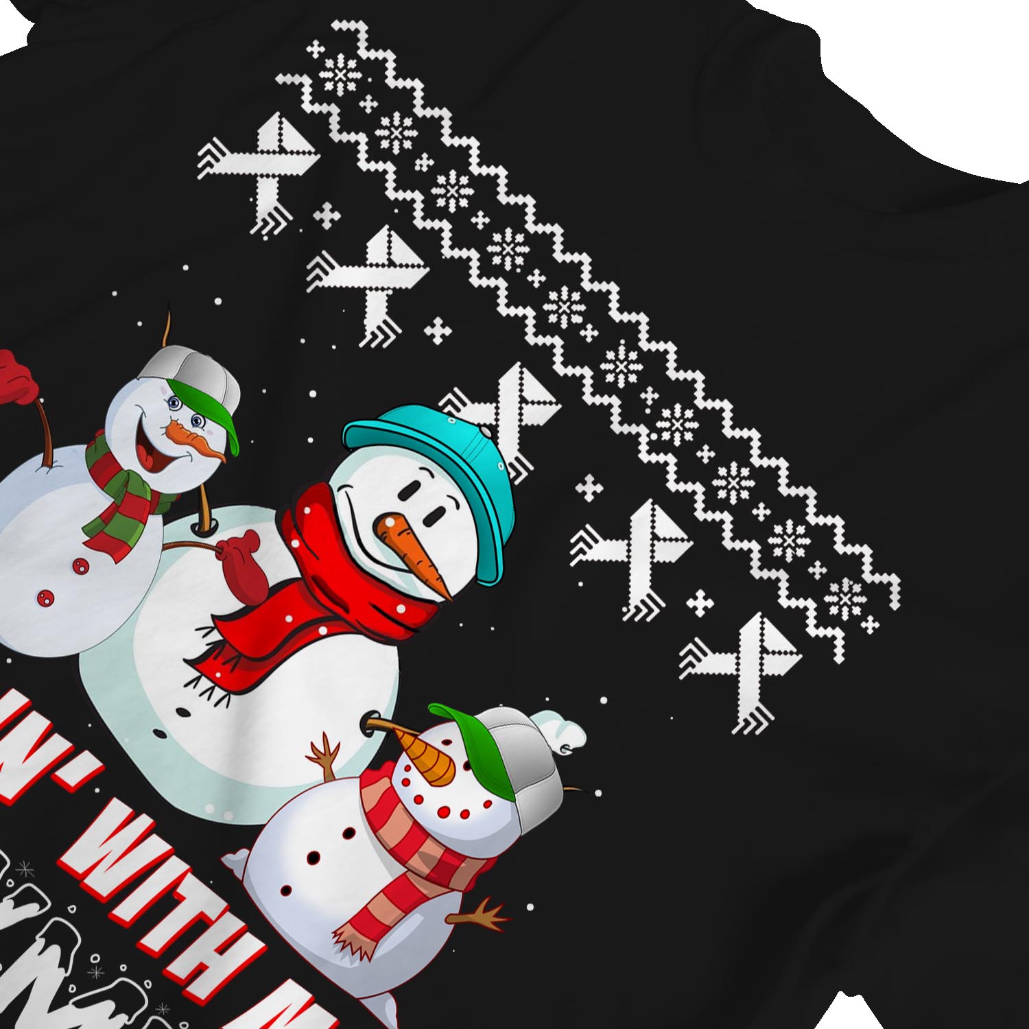 1Tee Damen Chillin' with my Snowmies - Schneemänner T-Shirt - Bild 8 von 20