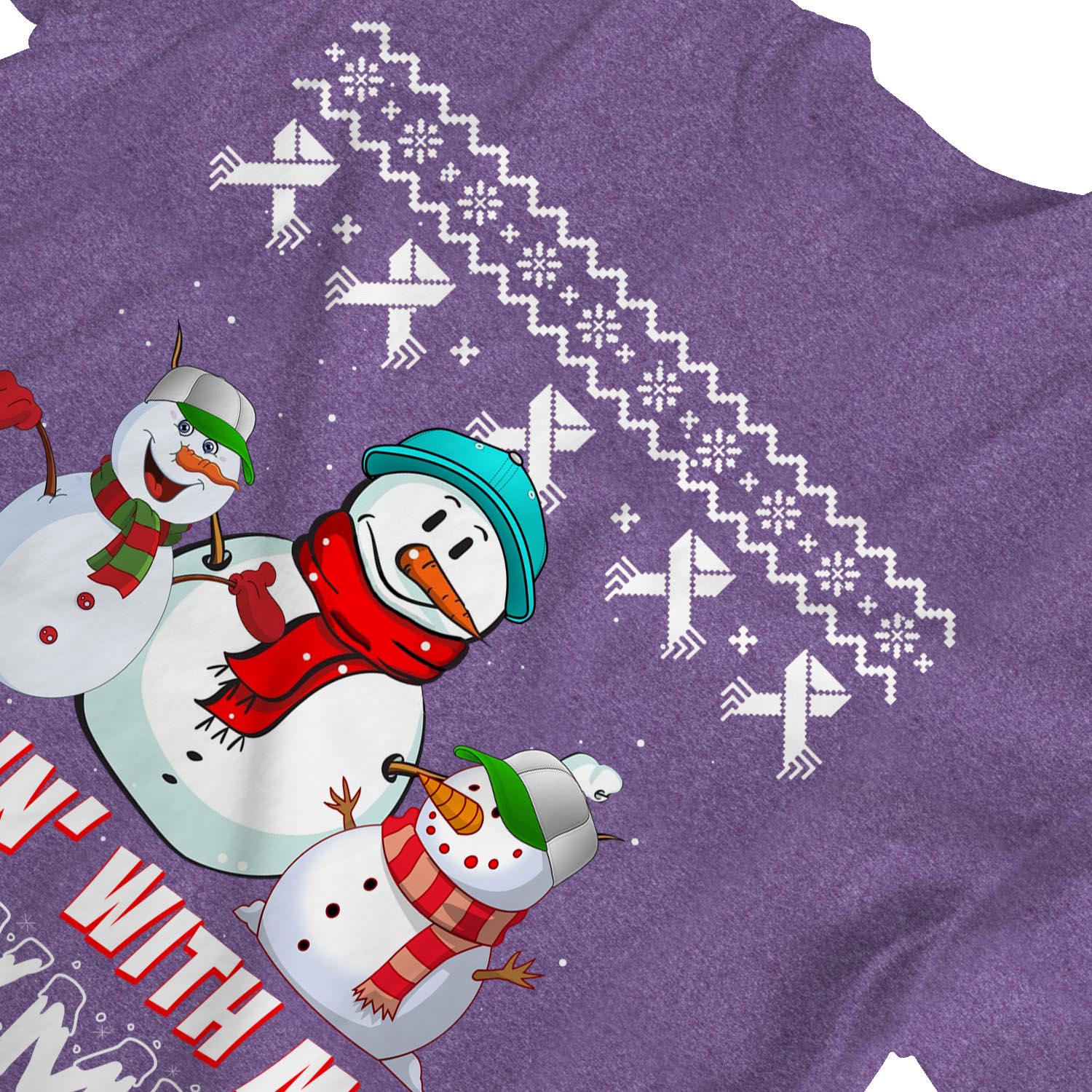 1Tee Damen Chillin' with my Snowmies - Schneemänner T-Shirt - Bild 13 von 20