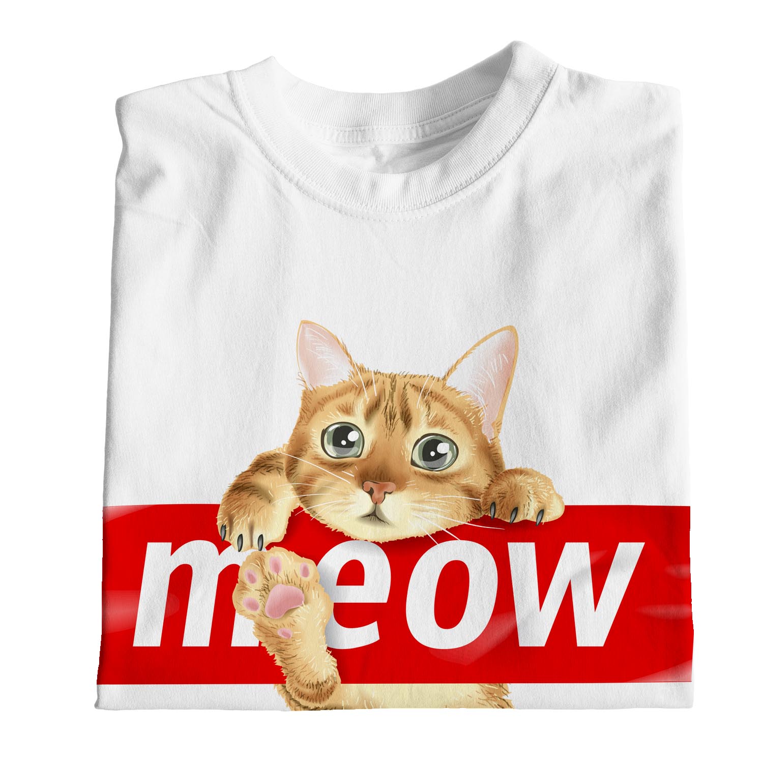 1Tee Womens Loose Fit Cat Meow T-Shirt - Picture 14 of 15