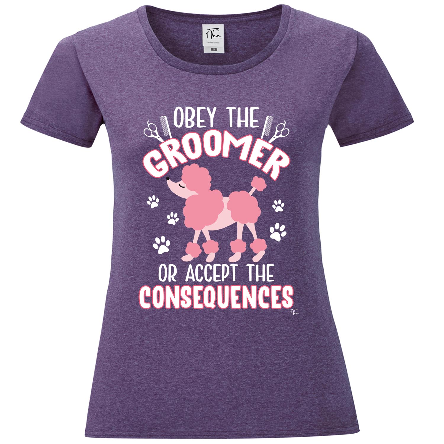 1Tee Damen Obey The Dog Groomer T-Shirt - Bild 12 von 15