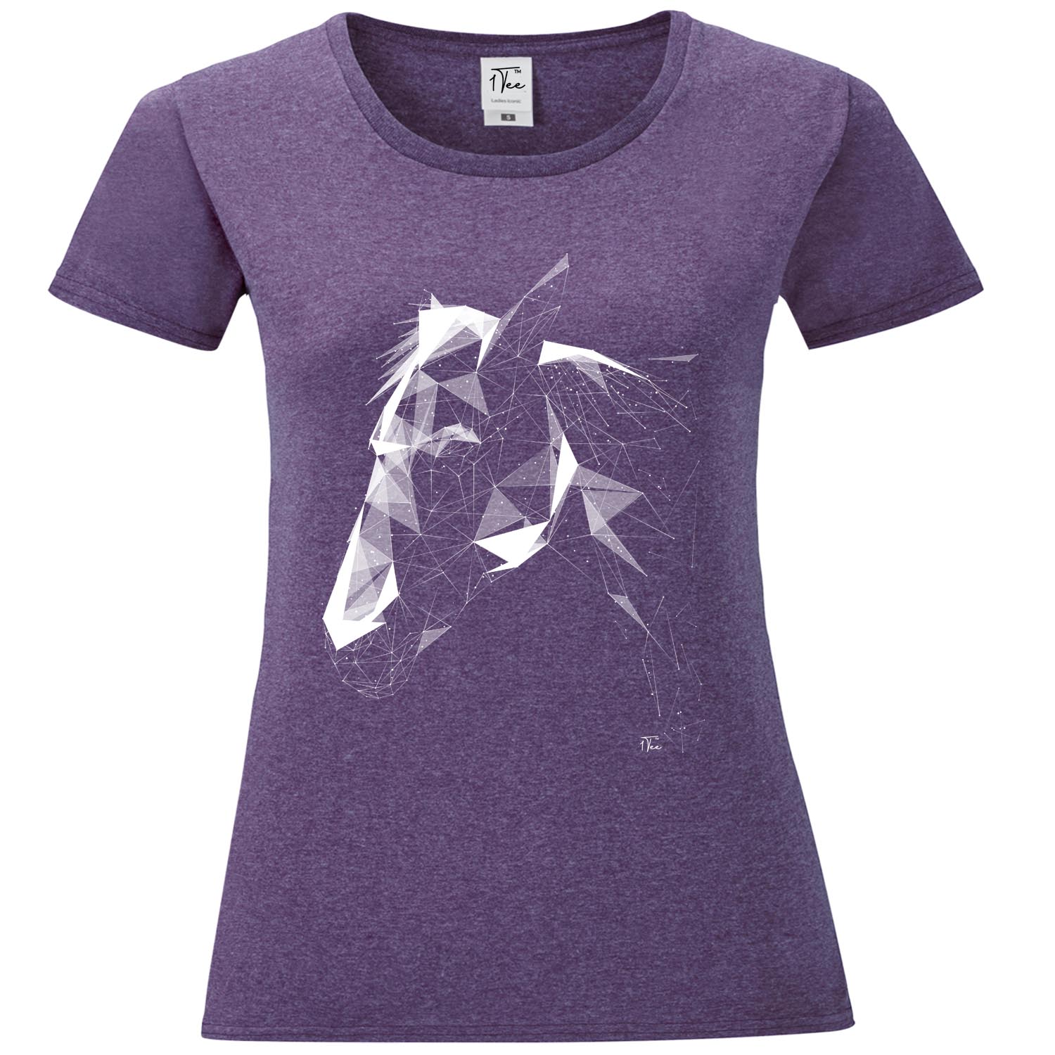 1Tee Womens Origami Abstract Horse T-Shirt - Picture 17 of 20