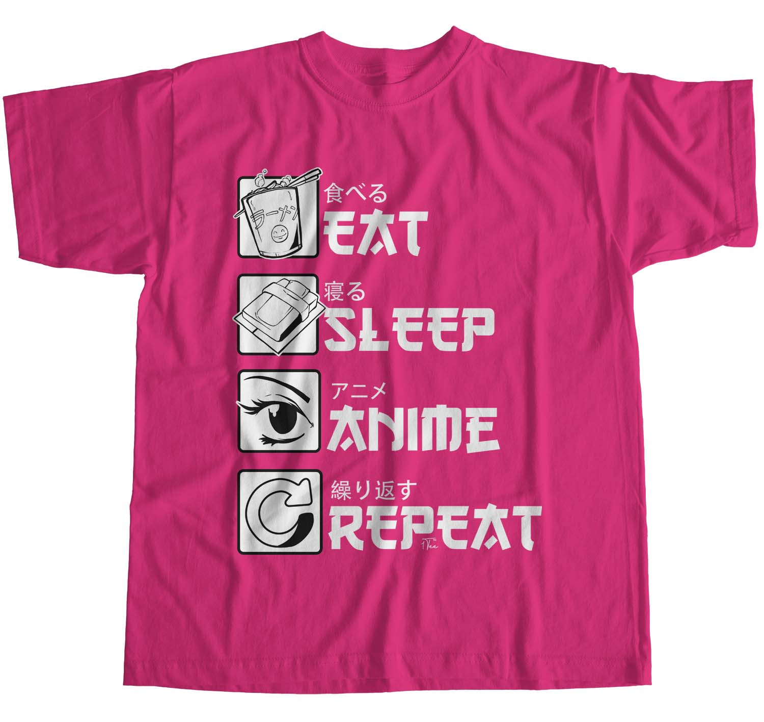 1Tee Womens Loose Fit Eat,Sleep,Anime, Repeat T-Shirt - Bild 12 von 15