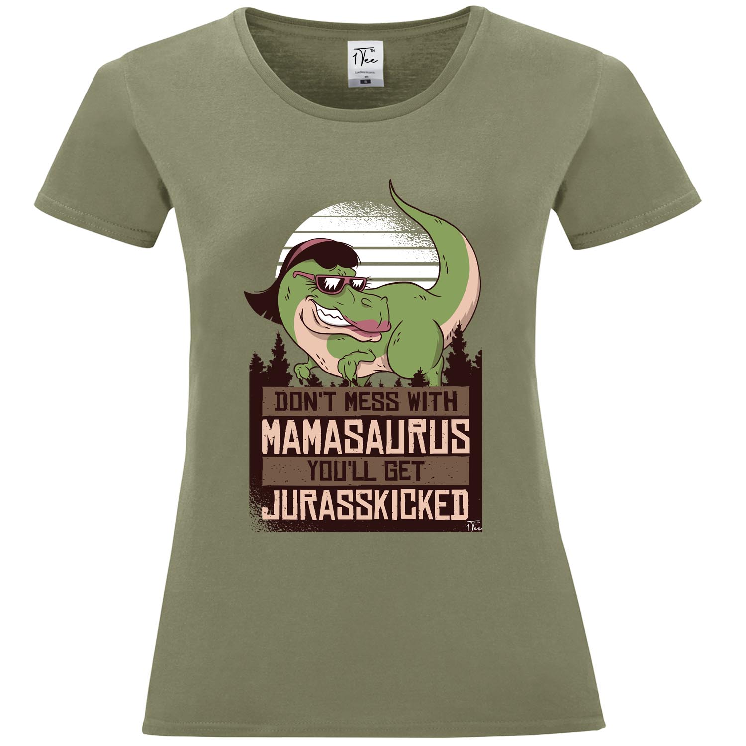Camiseta 1Tee Mujer Don't Mess With Mamasaurus You'll Get Jurassicked - Imagen 12 de 15