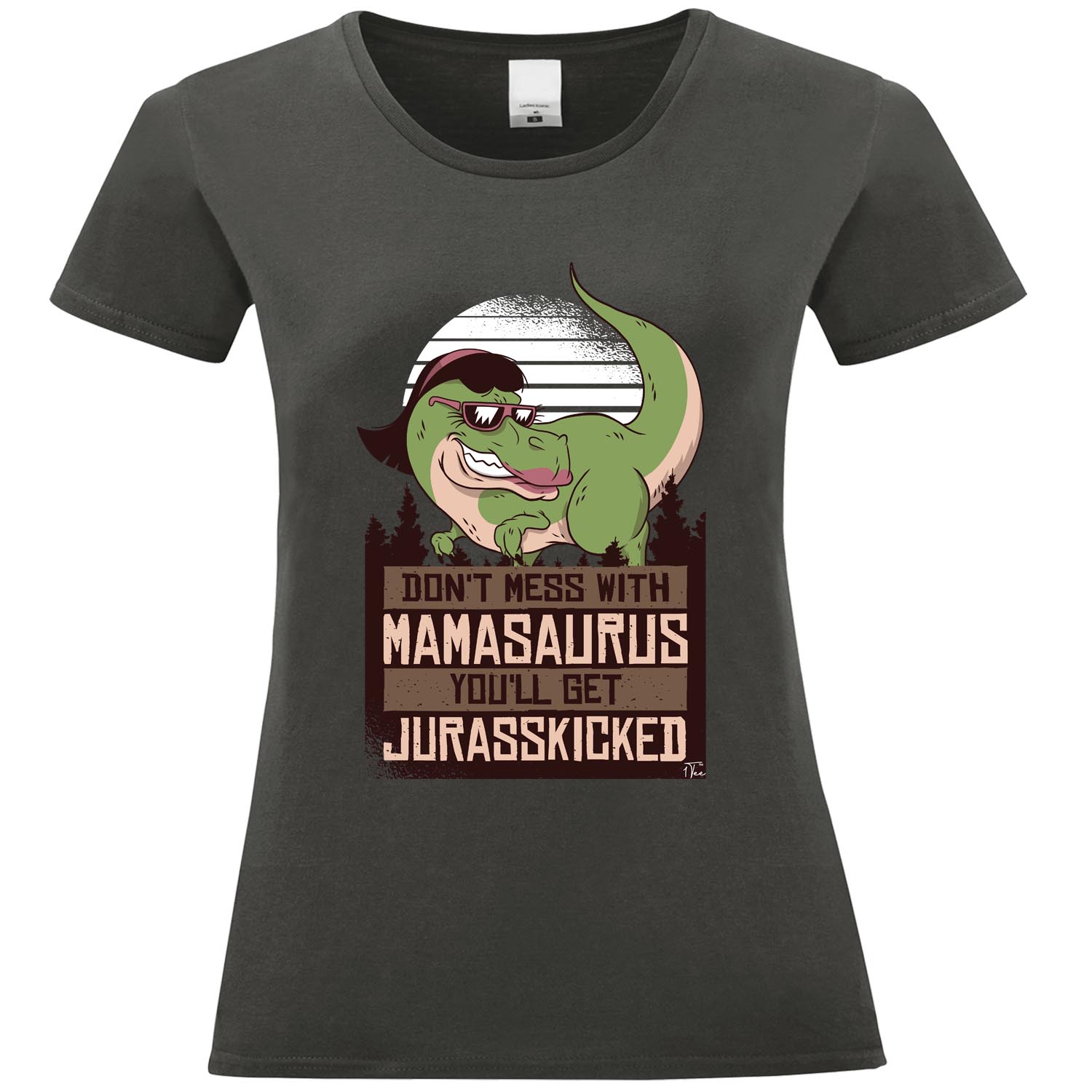 Camiseta 1Tee Mujer Don't Mess With Mamasaurus You'll Get Jurassicked - Imagen 7 de 15